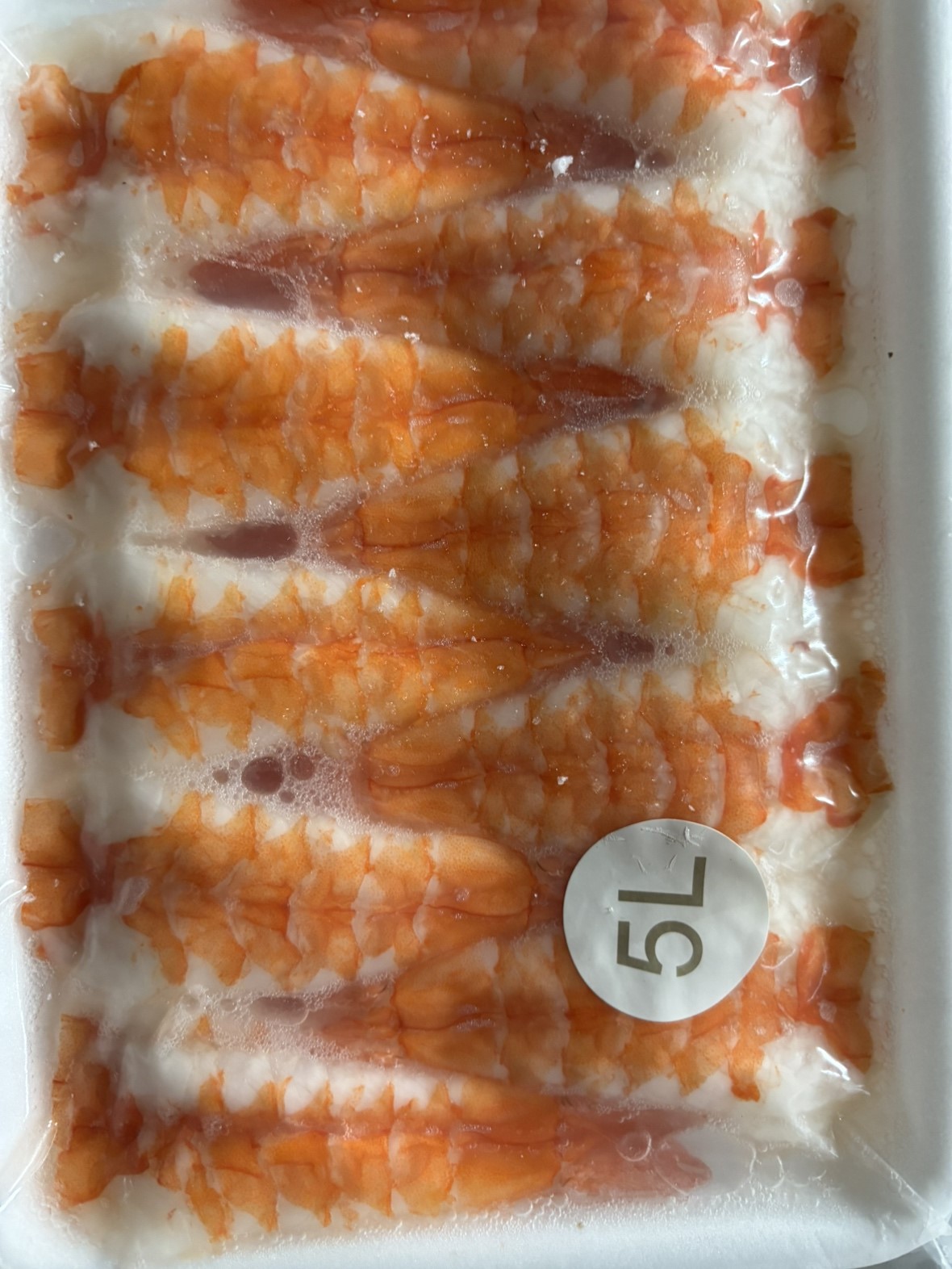 活ﾎﾞｲﾙﾊﾞﾅﾒｲ頭肉付寿司海老(中国産)5L